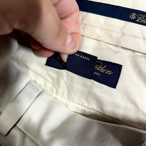 Brooks Brothers Mens Elliot Advantage Chino khaki pants 37x30 Office Career - Picture 7 of 10